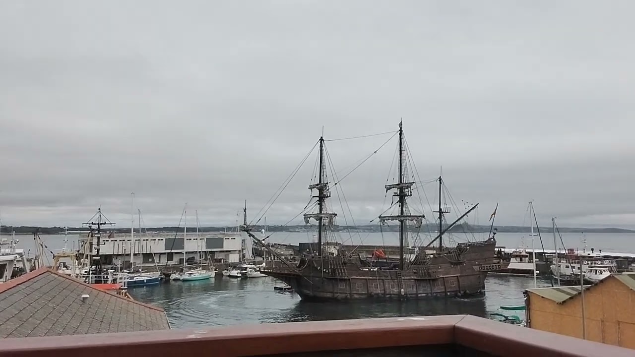 Galeon Andalucia, Spanish Ship, Docks in Penzance Harbour, 25th June 2025