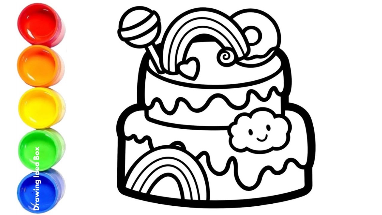 Drawing Cake 🎂 and Birthday Cake Drawing Ideas for Kids 🎂 | Easy Art Tutorial