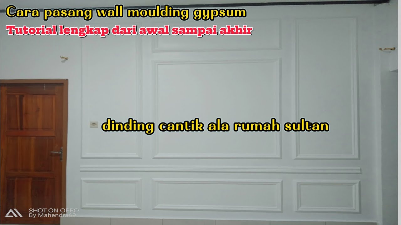 Cara pasang wall moulding gypsum pada dinding rumah