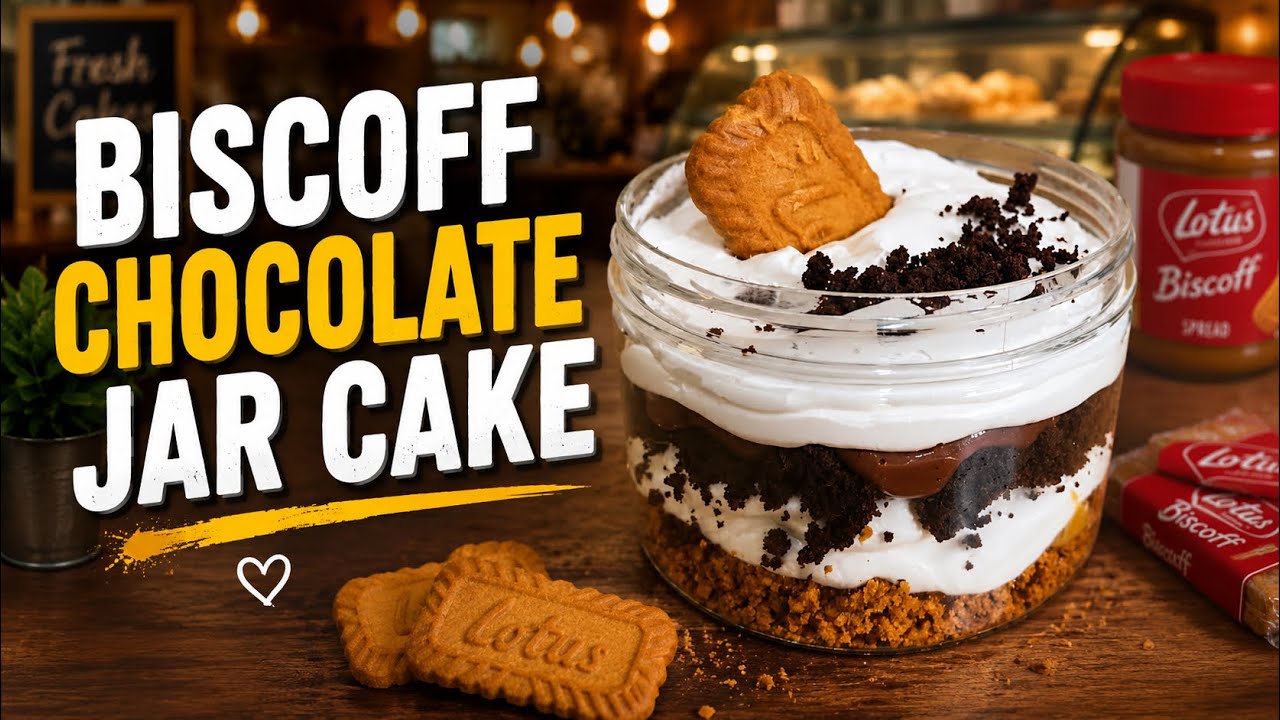 Biscoff Chocolate Jar Cake | 
