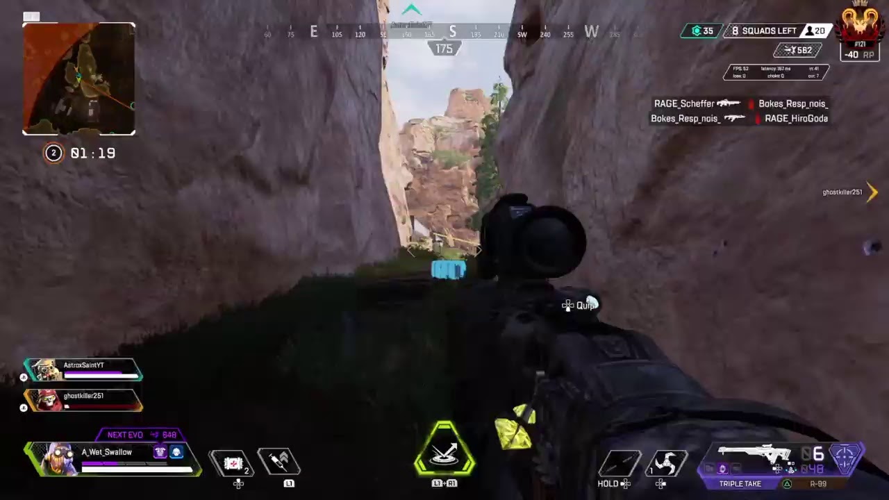 Apex Legends Pubs then ranked: Pred 195, trying to get back to top 150