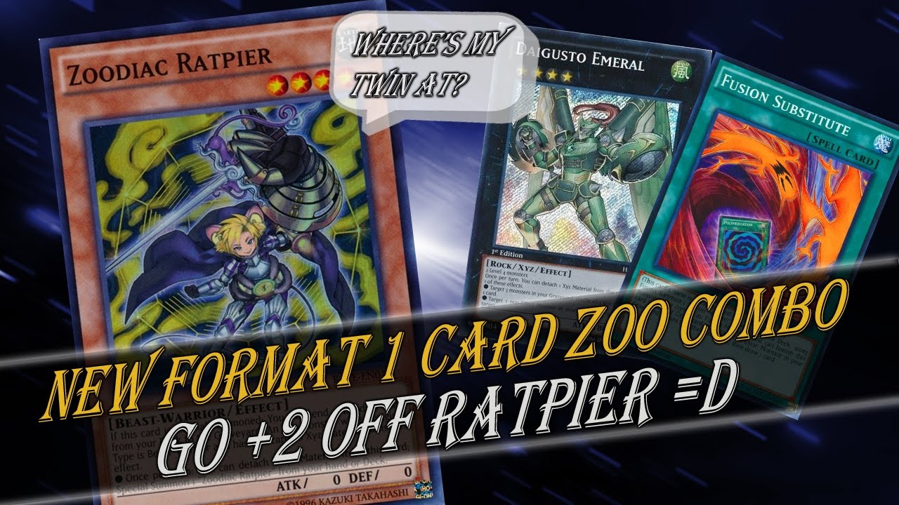 Yu-Gi-Oh! New Format Zoodiac Combo - Zoodiac Ratpier = 2 Draws w/Fusion Substitute