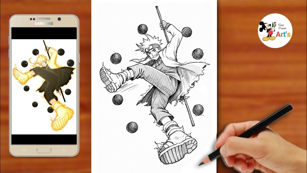 How To Draw Naruto Sage Mode Of Six paths full body || Naruto Drawing Step By Step 