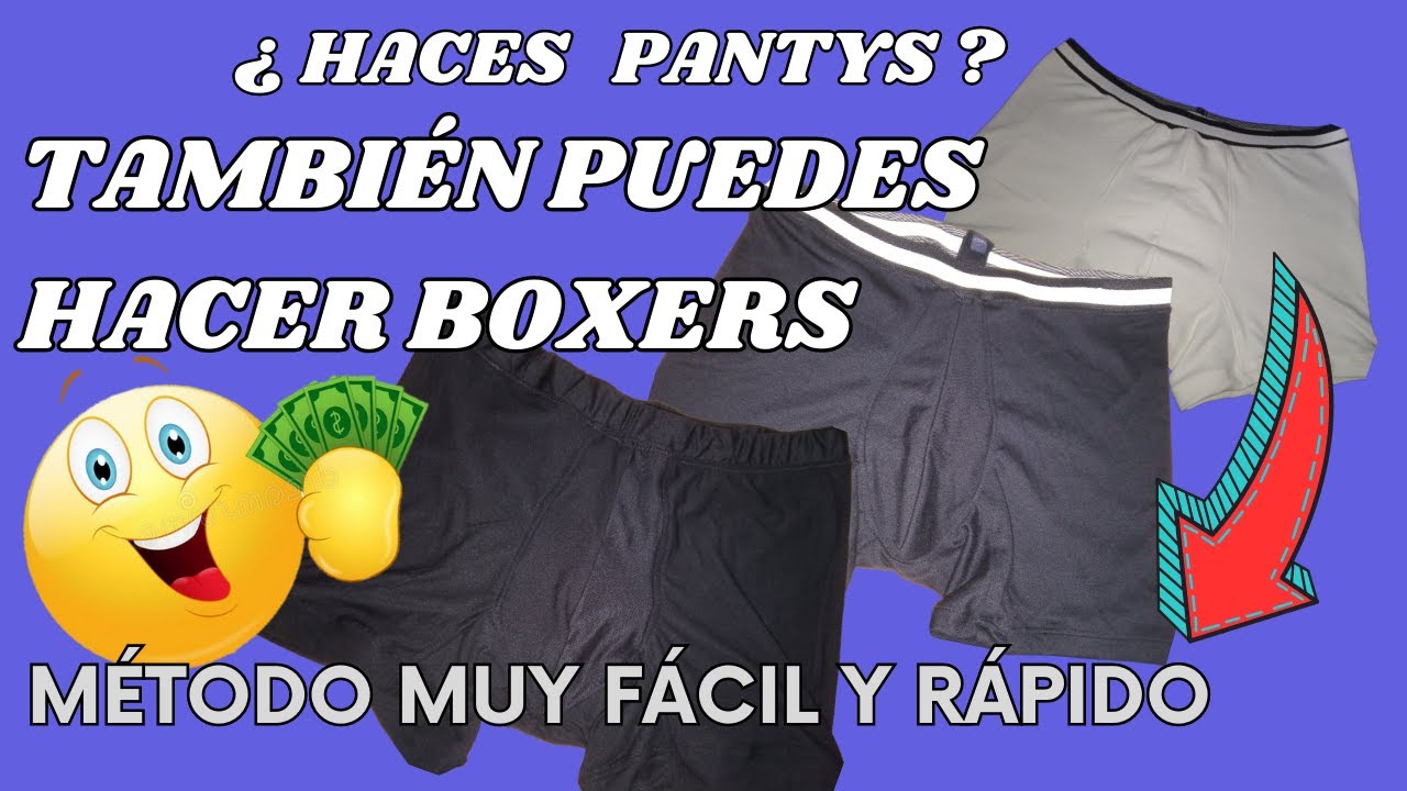 💥Cómo Hacer un 👉BOXER DE HOMBRE 🎯 Fácil, Rápido EXCELENTE Idea de Negocio💰desde Casa