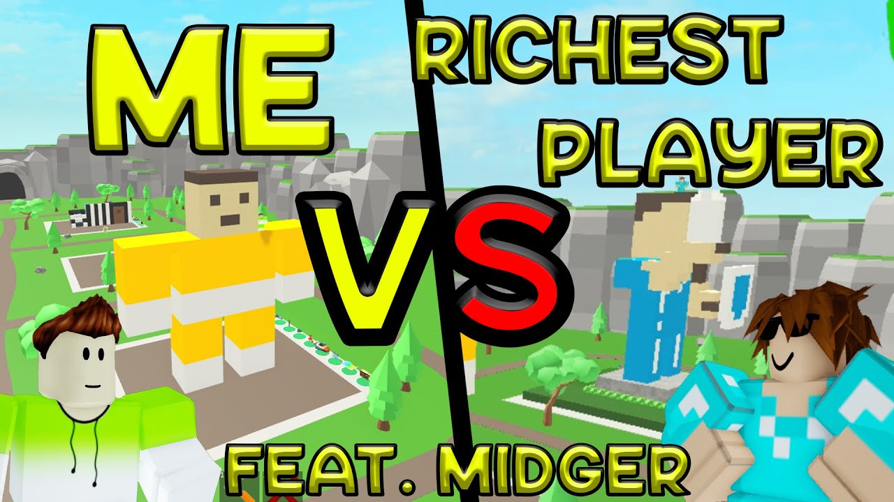 Statue Building Challange with Richest Player! Roblox Build to Survive