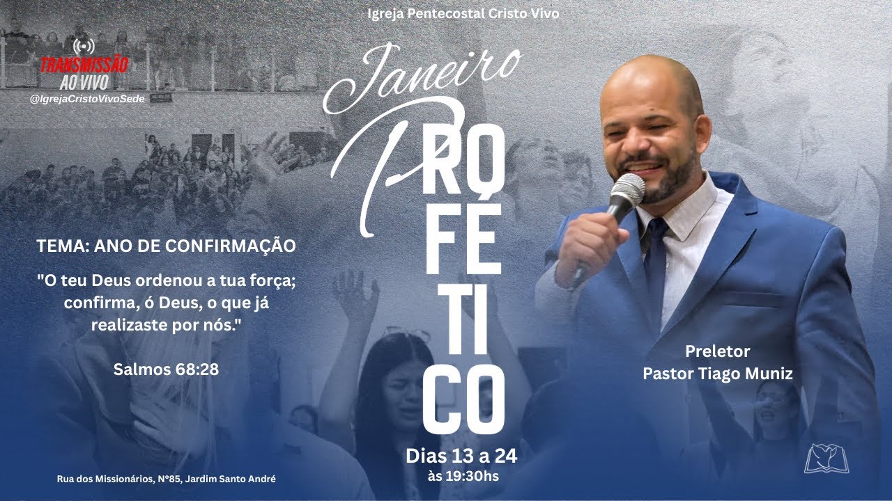 12° Dia da Campanha - SALMOS 68:28 | Pr. Tiago Muniz - 24/01/2026