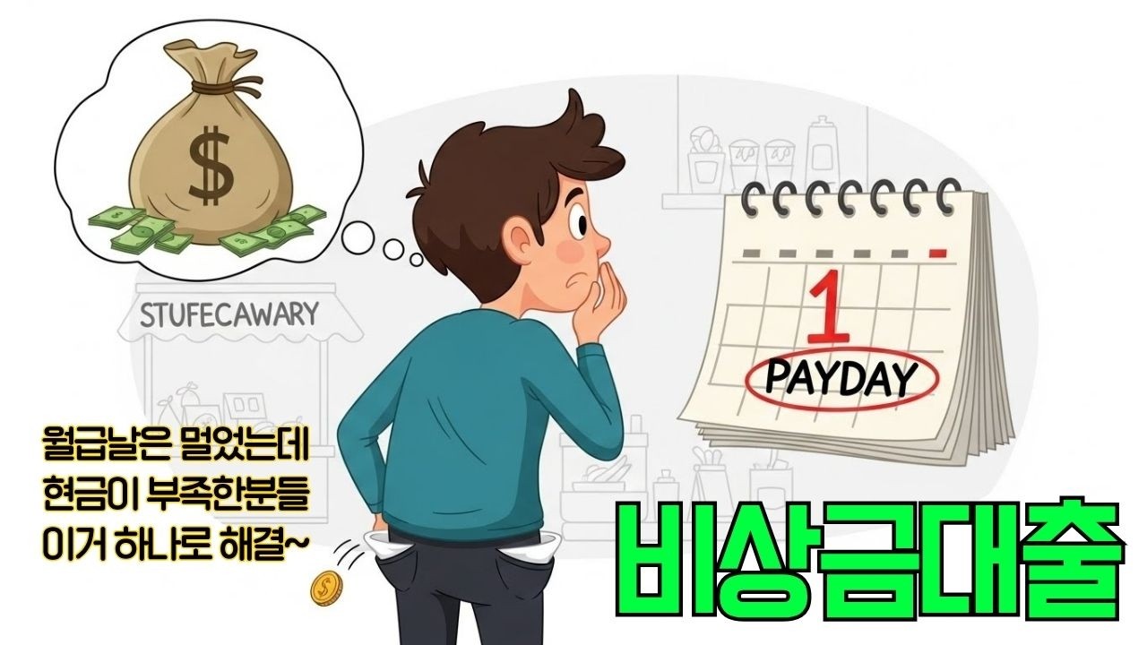 비상금대출 월급날은 멀었고 현금은 급하게 필요할때 유용한팁~