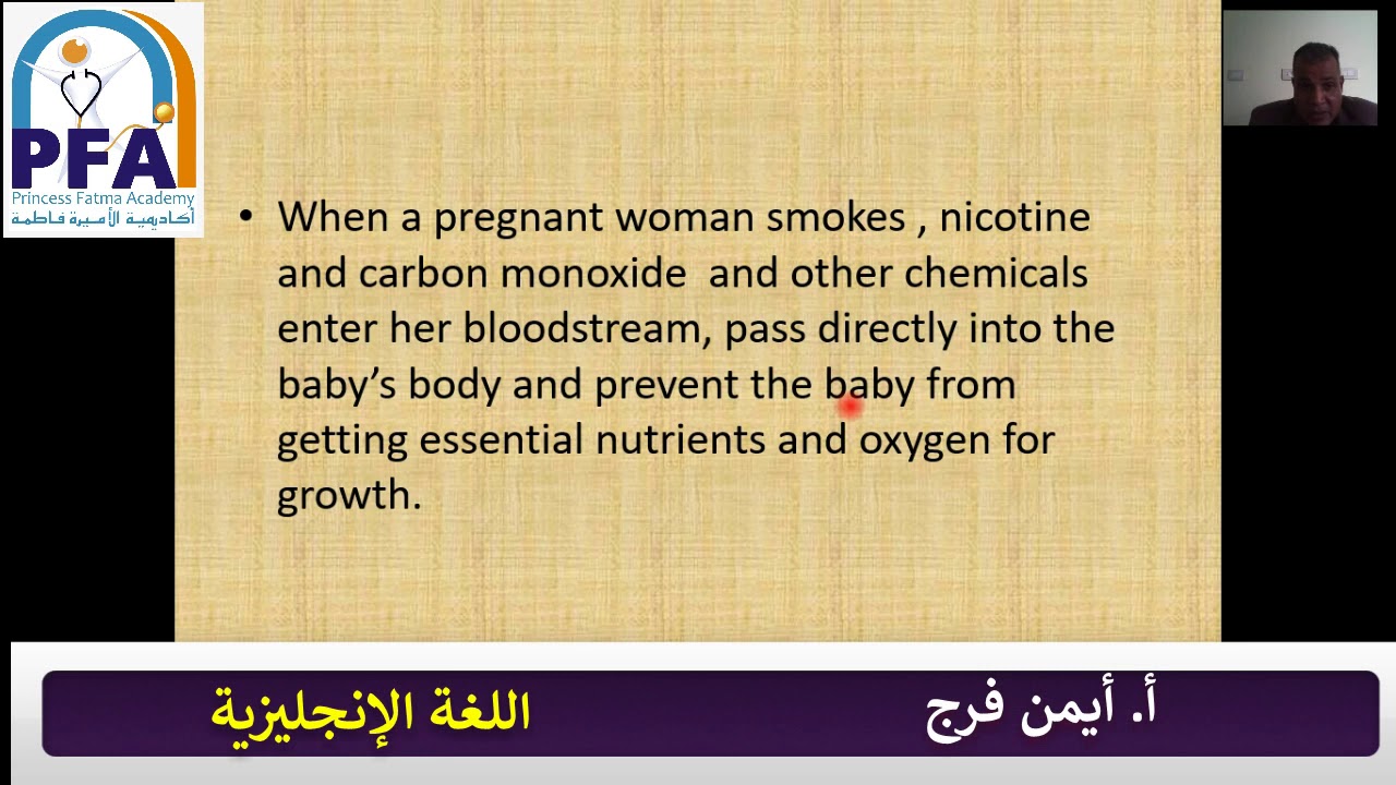 Unit Six Smoking and Health -اللغة الإنجليزية - الصف الثاني 2021 - أ. أيمن فرج