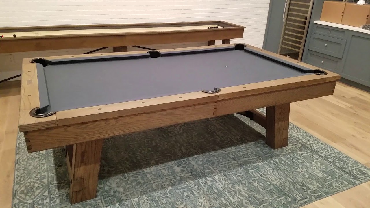 Plank and Hide Isaac Pool Table and Isaac Shuffleboard Table