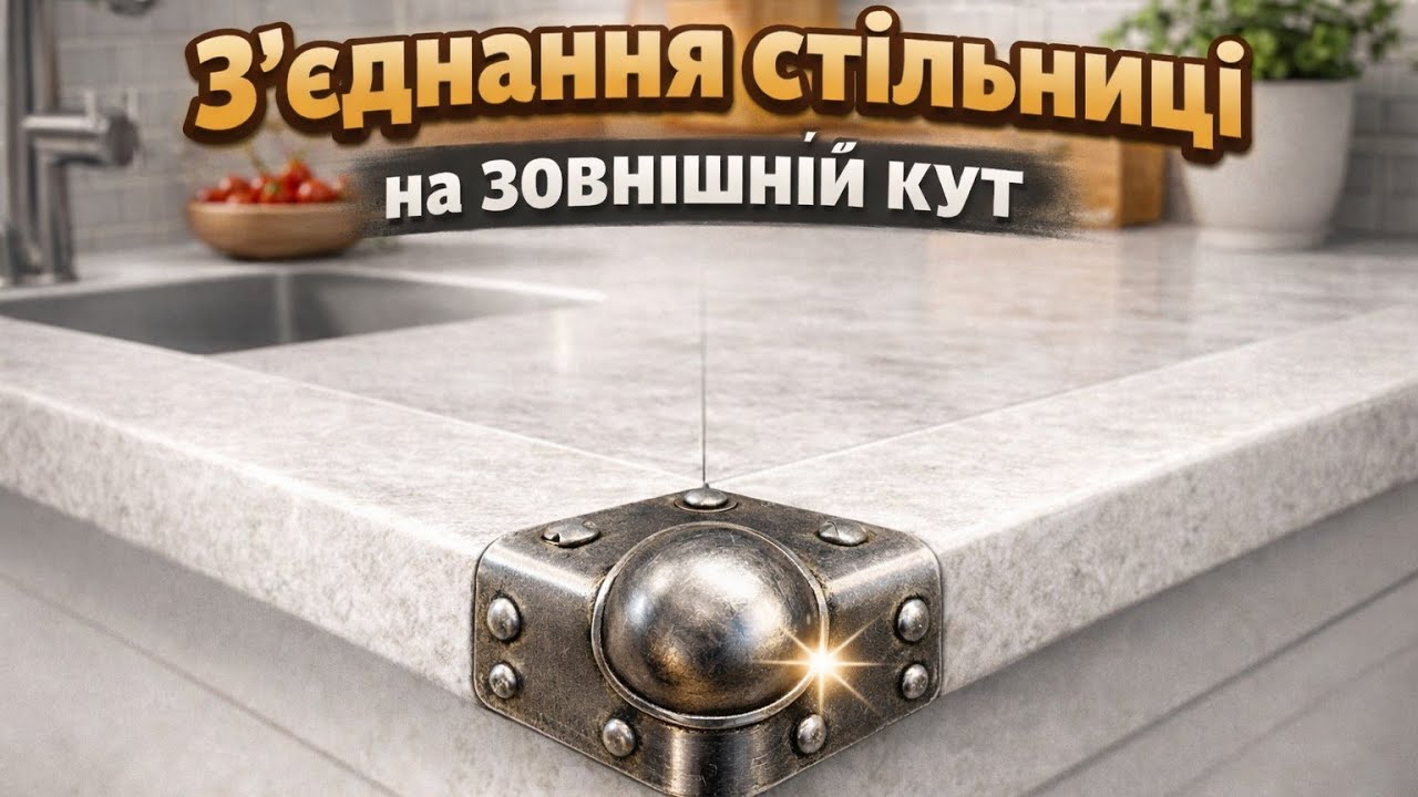 Експеримент по з'єднанню стільниці на зовнішній кут.