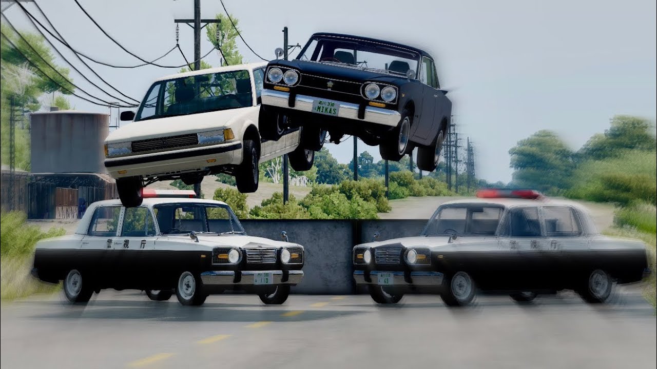 【警察】旧車でカーチェイス#beamng  #警察24時