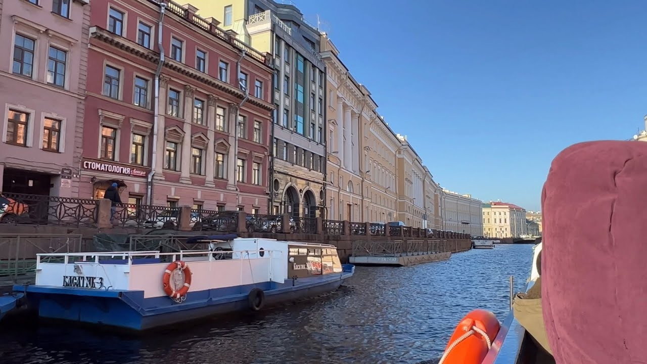 Поездка на лодке [4К] Сент. Петербург Россия