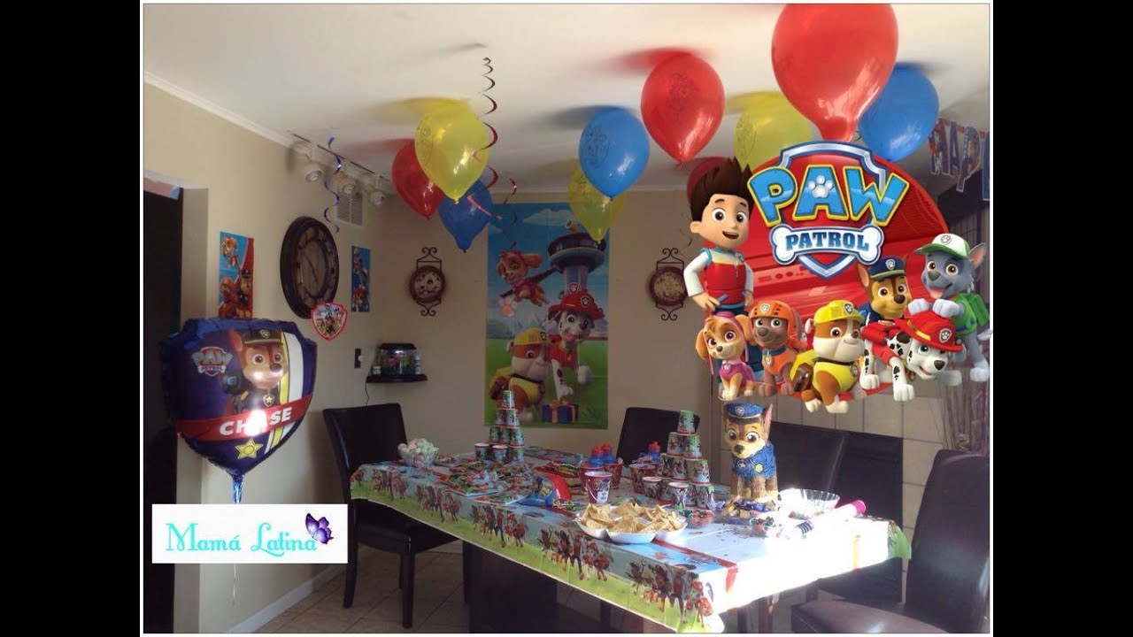 Decoracion la Patrulla Canina fiesta Cumple Franco/ PAW PATROL HAPPY BIRTHDAY/ Present FINDING DORY