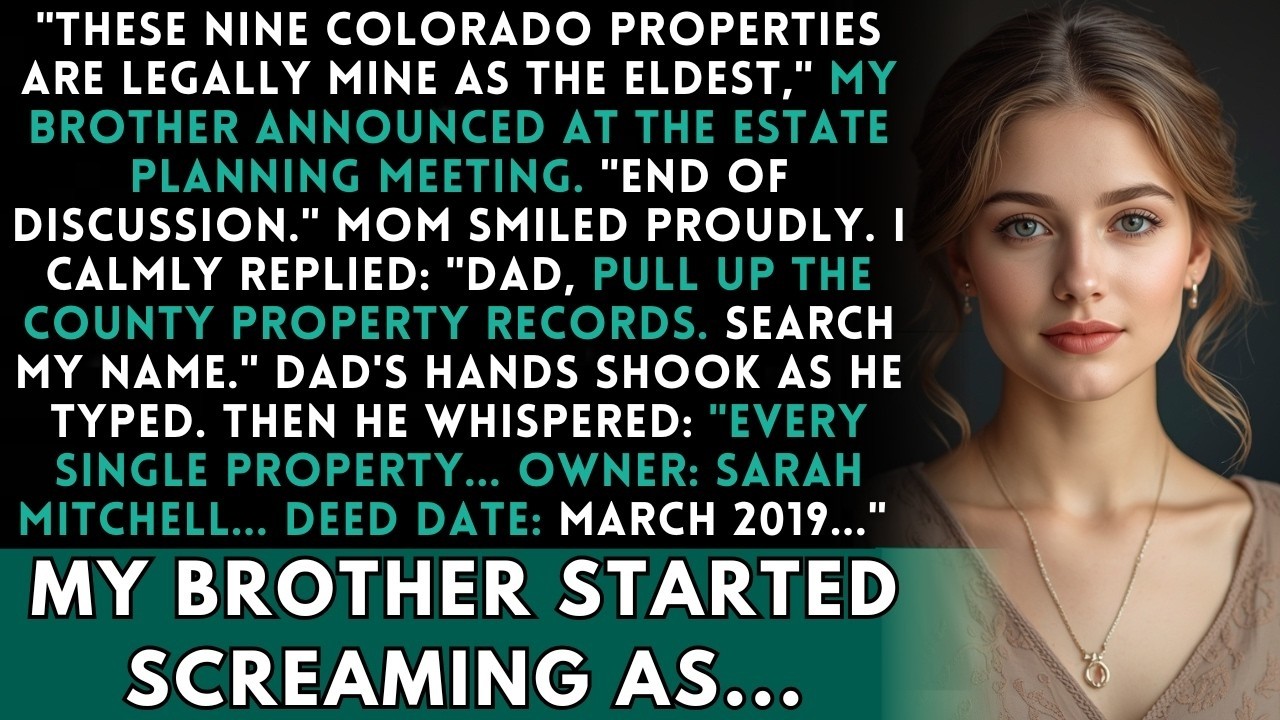 At the Family Meeting, My Brother Said “They’re Mine”—So I Asked Dad to Check County Records