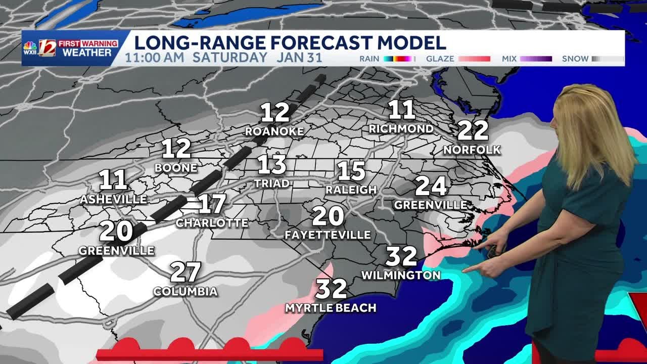 Snowstorm likely Saturday winter storm alerts up in North Carolina | Blustery &  bitter cold wind...