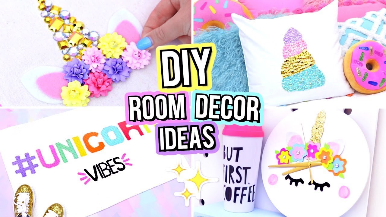 DIY UNICORN ROOM DECOR FOR TEENAGERS! Cute DIY Room Decor Ideas!