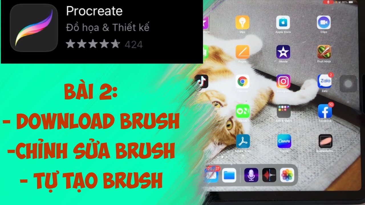 Bài 2 - Tất tần tật về brush trong procreate| download|edit|how to make brush for beginer