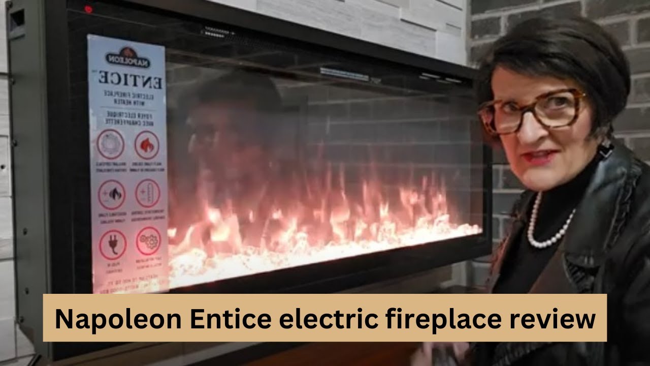 Napoleon Entice electric fireplace review #electricfireplace #electricfire