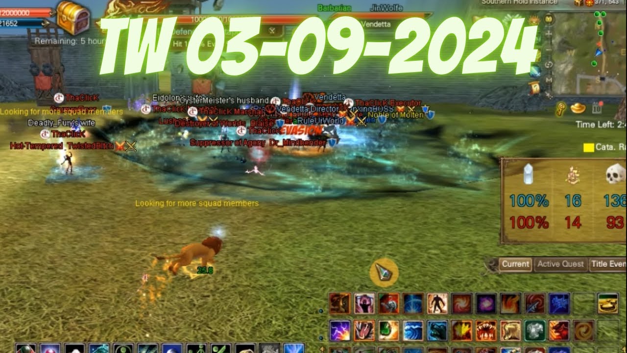 Double Defense TW 03-09-2024 Vendetta Vs Vanguard and ThaClick | PVP | Evolved Perfect World | PWI