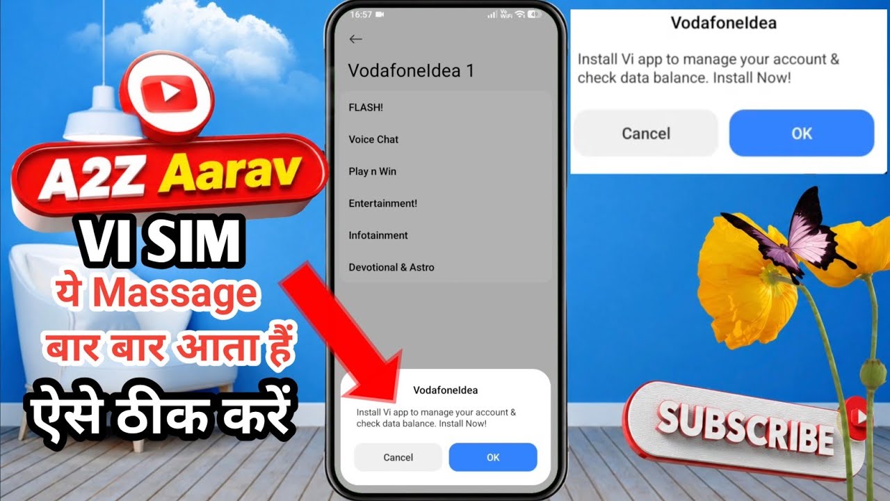 install vi app to manage your account and check data balance.install now | notification problem | 