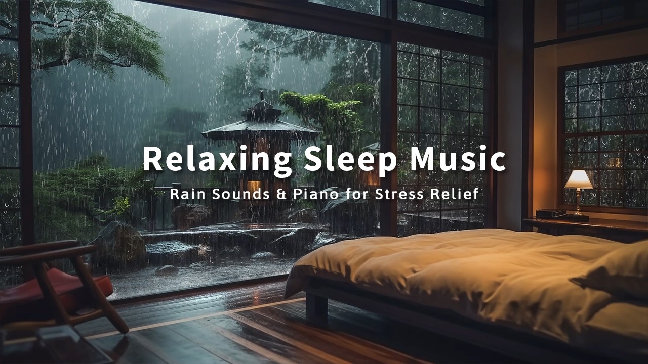 Fall Asleep Faster with Relaxing Piano Music with Rain Sounds | Deep Sleep and Insomnia Relief