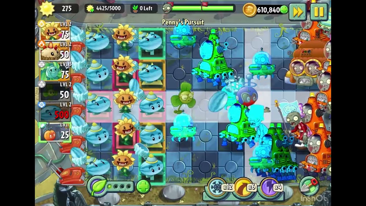 PvZ2 - Penny's Pursuit this week - Level Up Meteor Flower! Levels 1, 2, 3, 4, 5 and Final Boss level