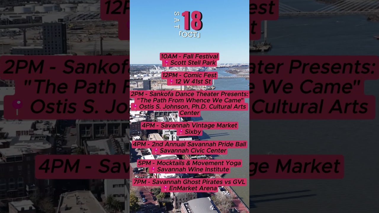 Savannah Weekend Events: Oct 17-19, 2025 | Ghost Pirates Opening, SSU Homecoming & Pride Ball