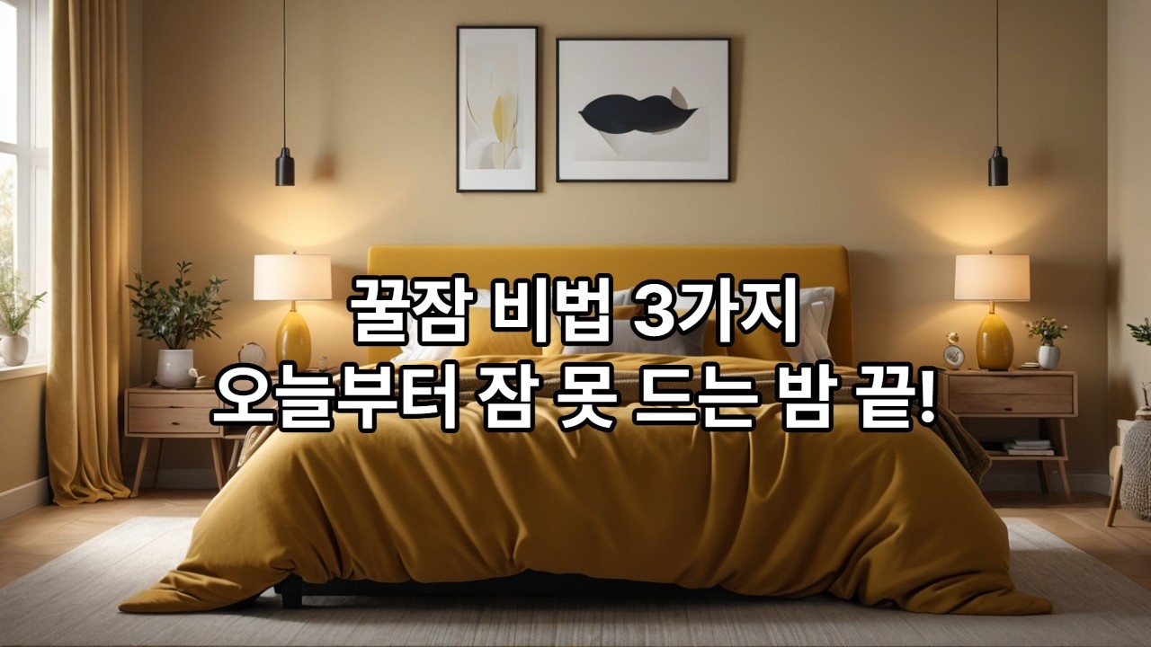 건강한 수면을 위한 자기전 3가지!