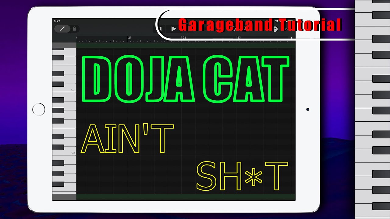 Garageband Midi Tutorial Doja Cat - Ain't Shit | Garageband Song Remake Cover Remix iPad/iPhone iOS