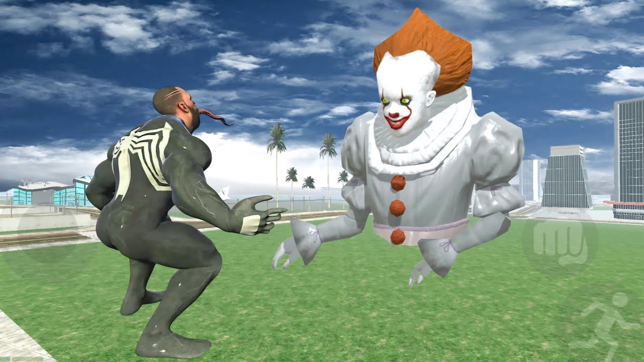 Franklin become colourful venom to fight colourfull pennywise in Indian bike driving 3d 