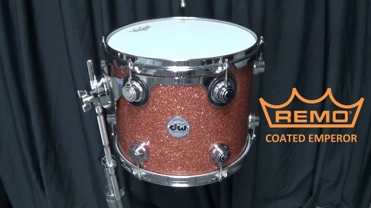 Coated Emperor vs Coated Ambassador remo tom head comparison.