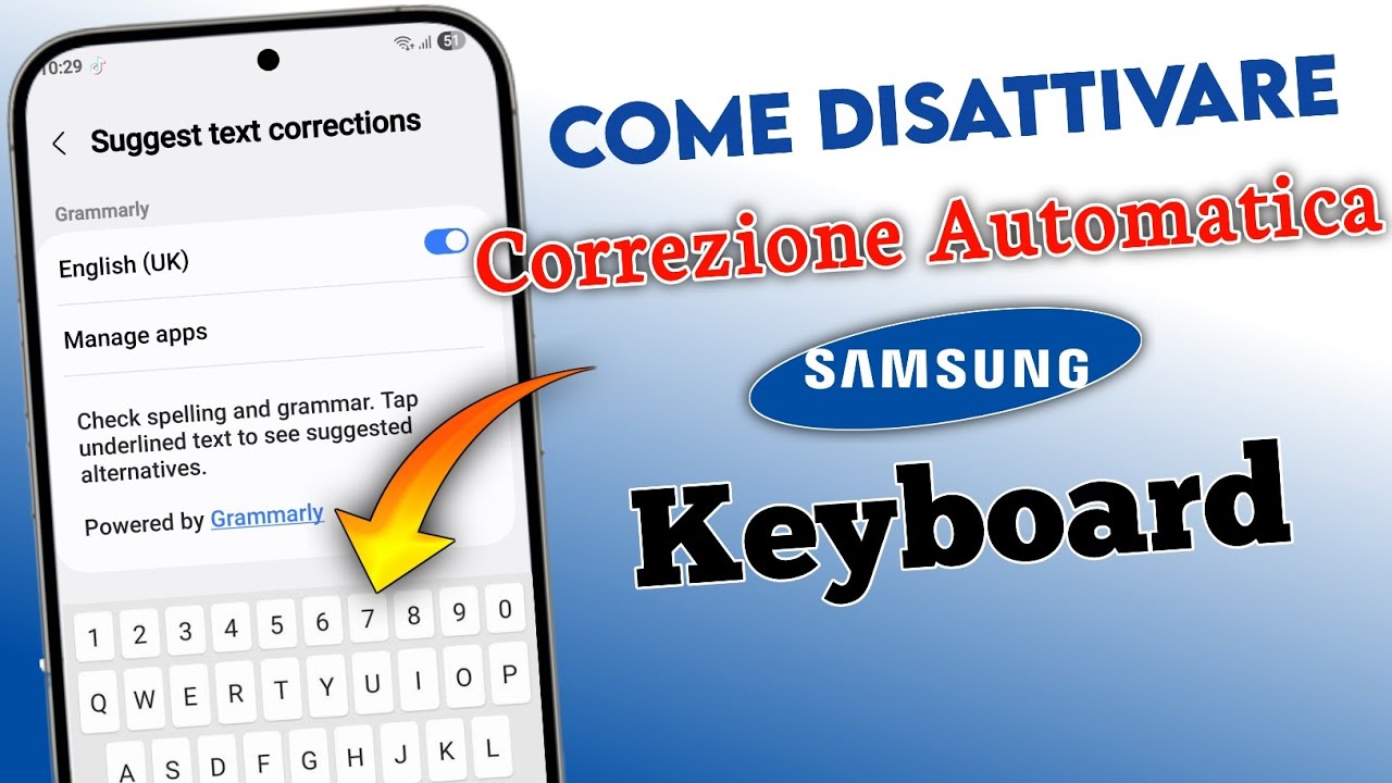 Come disattivare la correzione automatica sulla tastiera Samsung | Turn off Autocorrect on SAMSUNG