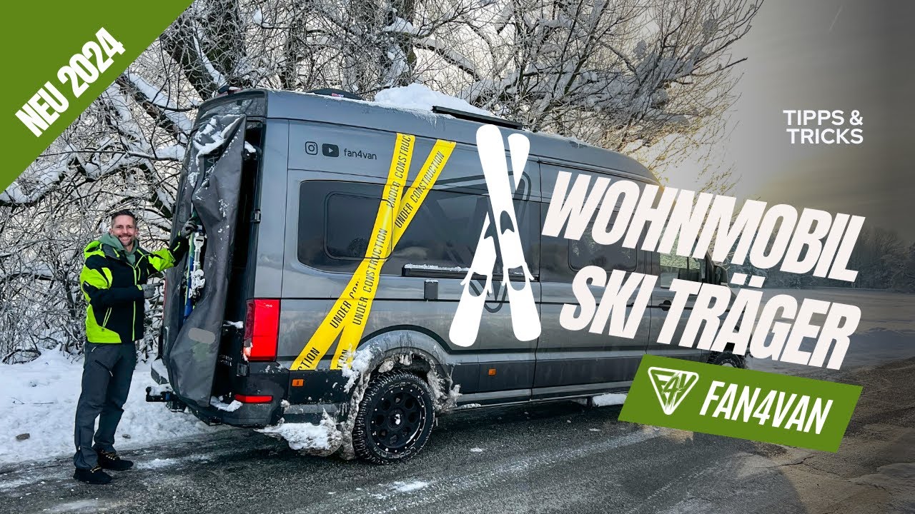 Skiträger Wohnmobil - Neuheit 2024 von PUSHrack auch für Snowboard
