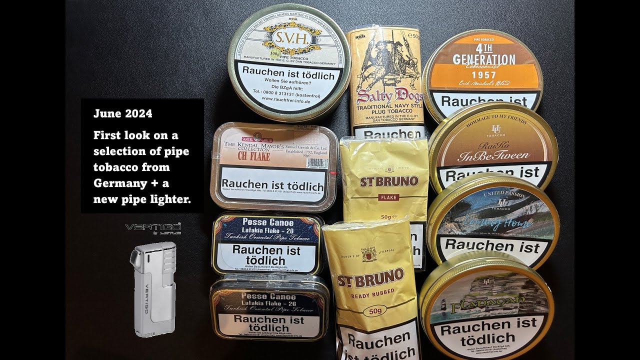 First look on a selection of pipe tobacco from Germany