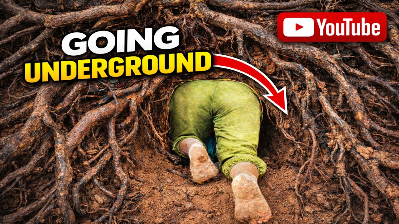 I Built a Secret Underground House Tunnel in the Forest