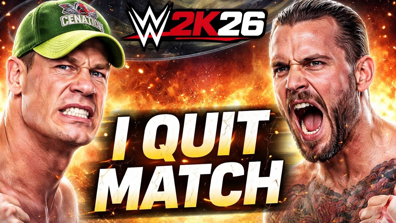 WWE 2K26 - John Cena vs CM Punk I Quit Match 🔥 Epic Rivalry Returns #wwe #wwe2k26 