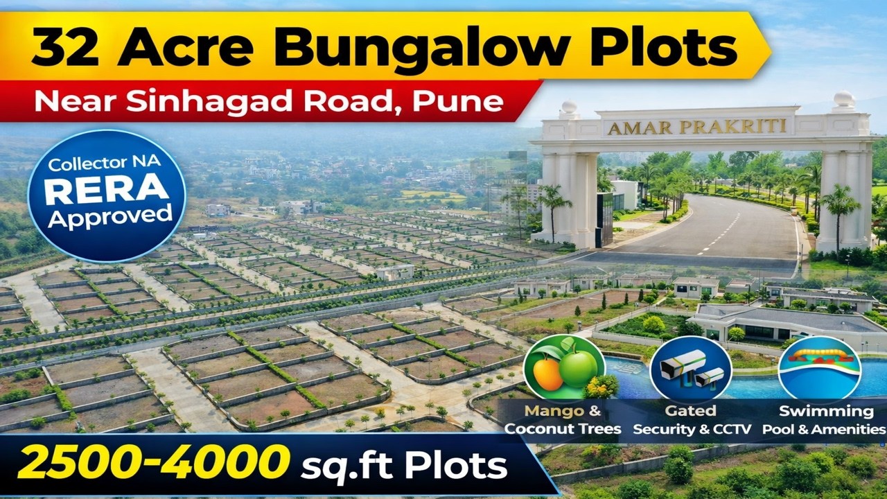 Bungalow Plot Project in Khadakwasla | 2500–4000 Sq.ft Plots | Gated Community Near Sinhagad Road