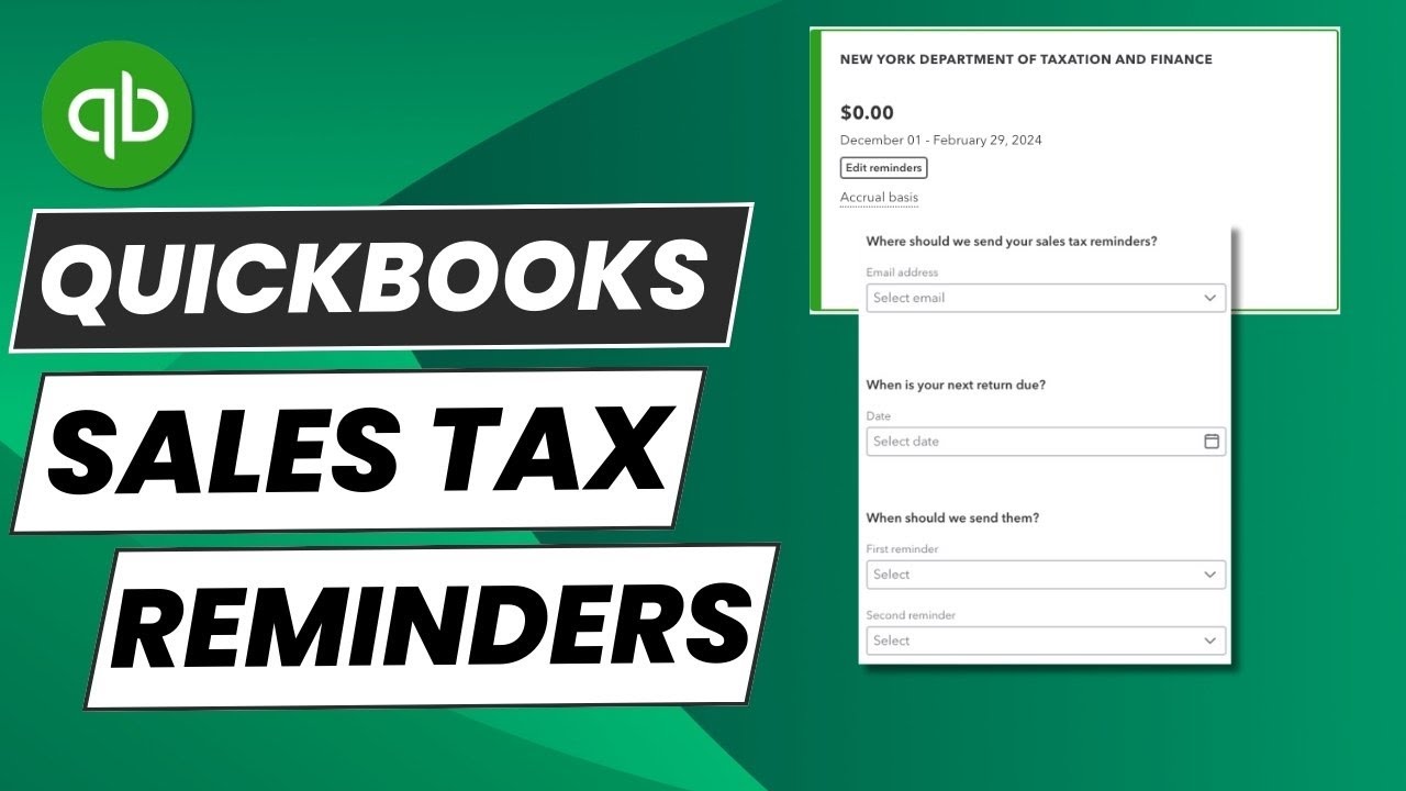 QBO Sales Tax Reminders - New Feature QuickBooks Online #salestax #qbo