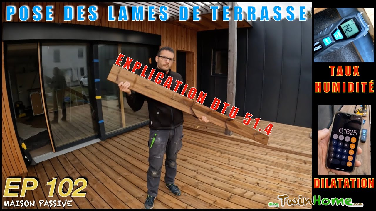 POSE DES LAMES DE TERRASSE, EXPLICATION NORME DTU 51.4