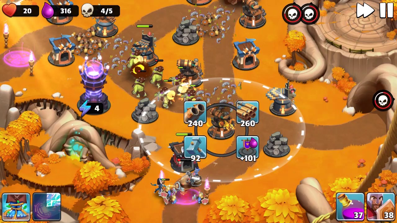 Castle Creeps TD - Chapter 16 Level 64-Lord of the Wood 3 Stars