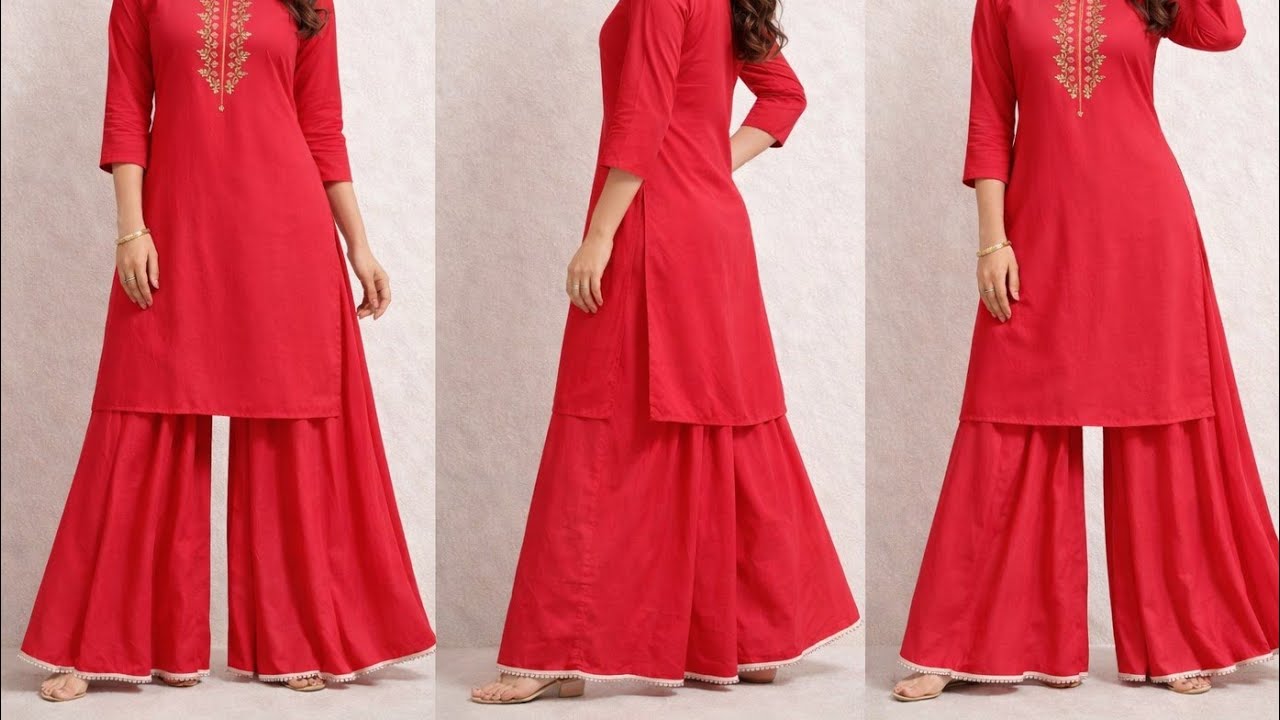 Sharara Cutting and Stitching Step by Step | Easy Method for Beginners 
