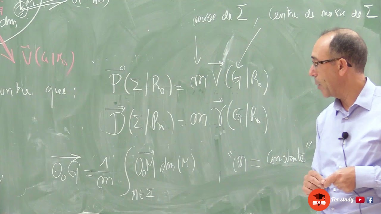 Chapitre 4 et 5 Torseur cinétique, torseur dynamique, énergie cinétique et P.F.D, première  partie