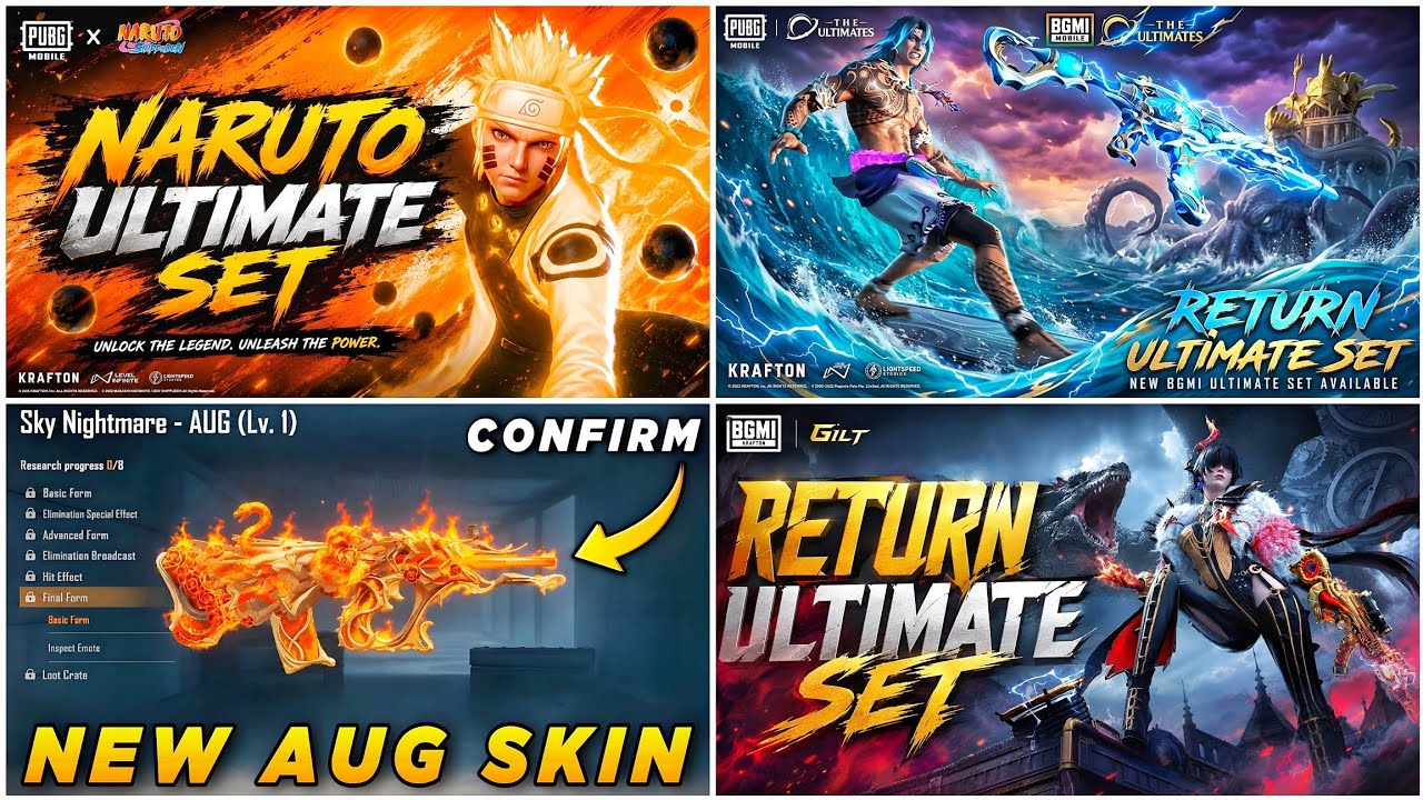 🔴 NEXT ULTIMATE SET 4.5 😍 TIDAL EMBRACE M416 RETURN ✅ NEW AUG LV.8 SKIN LEAKS 🔥 RETURN ULTIMATE SET 