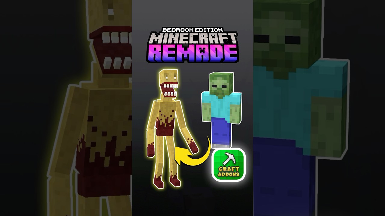 Я переделал зомби в пещерного жителя#minecraft #dweller #cavedweller #zombie #craftaddons #mc #addon