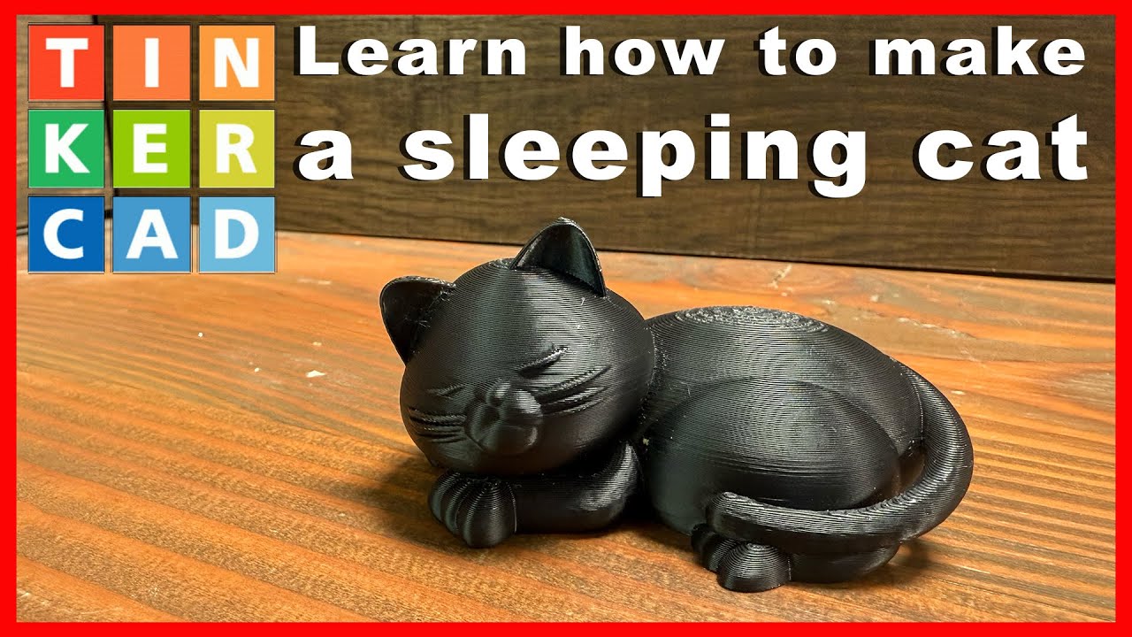 Узнайте, как создать сонного кота в Tinkercad