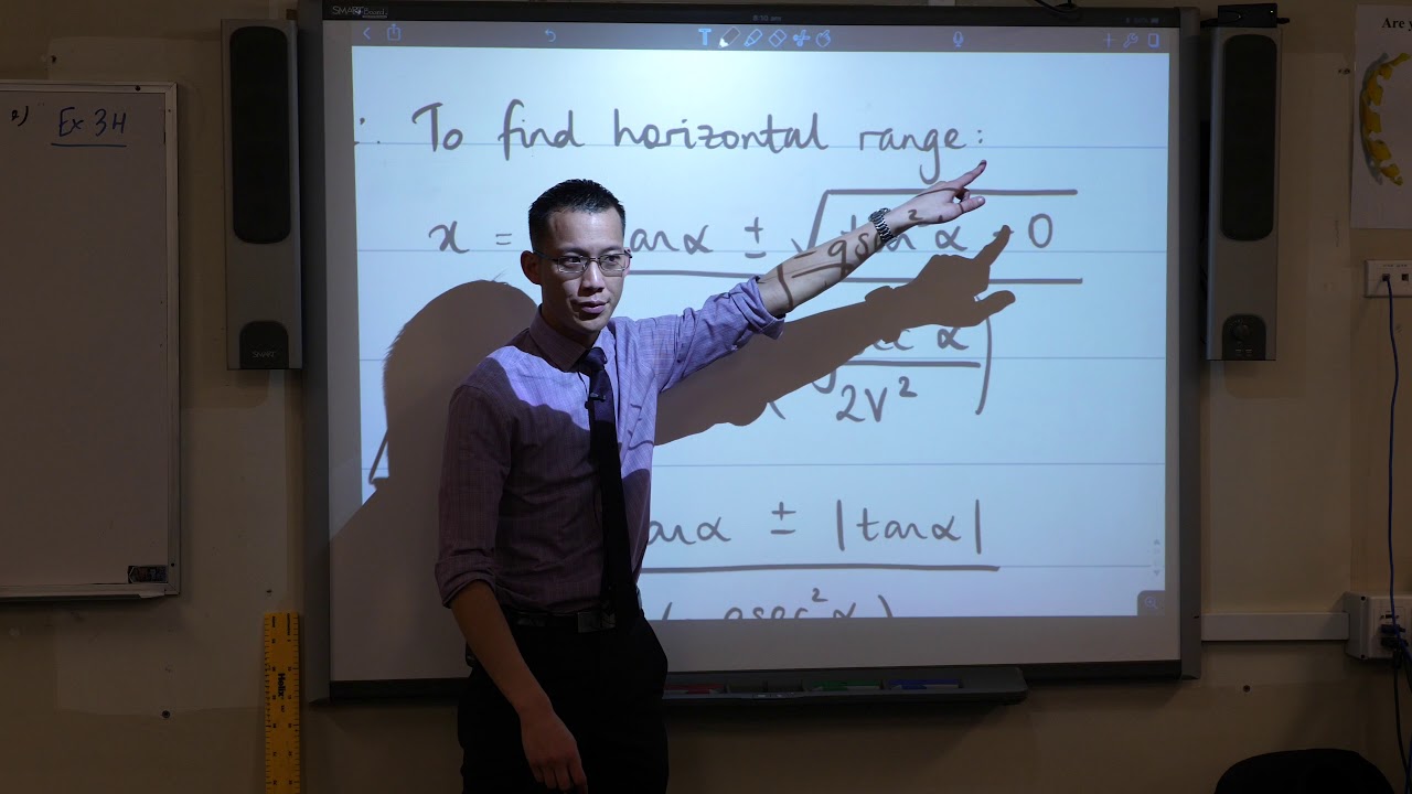 Equation of Path (3 of 4: Finding horizontal range)