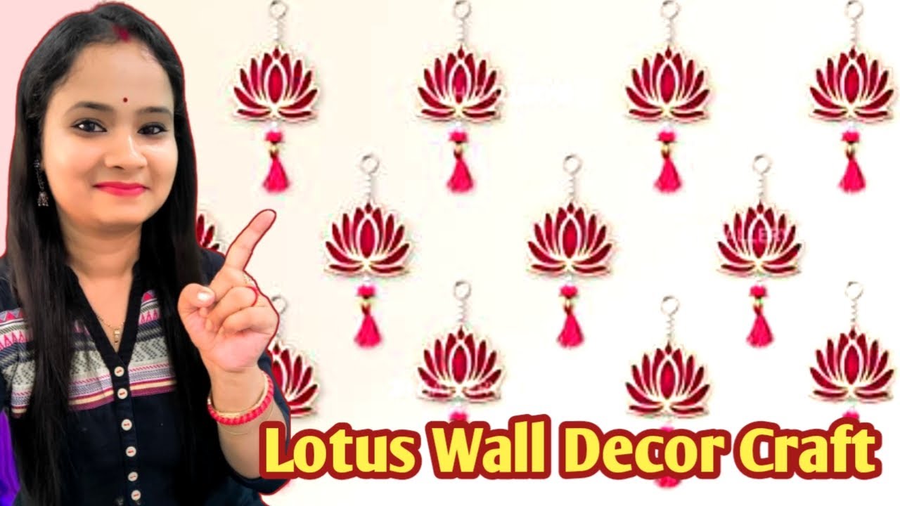 Diwali Decor Craft Ideas | Lotus Wall Decor Craft Ideas | Festive Decoration Craft Ideas |