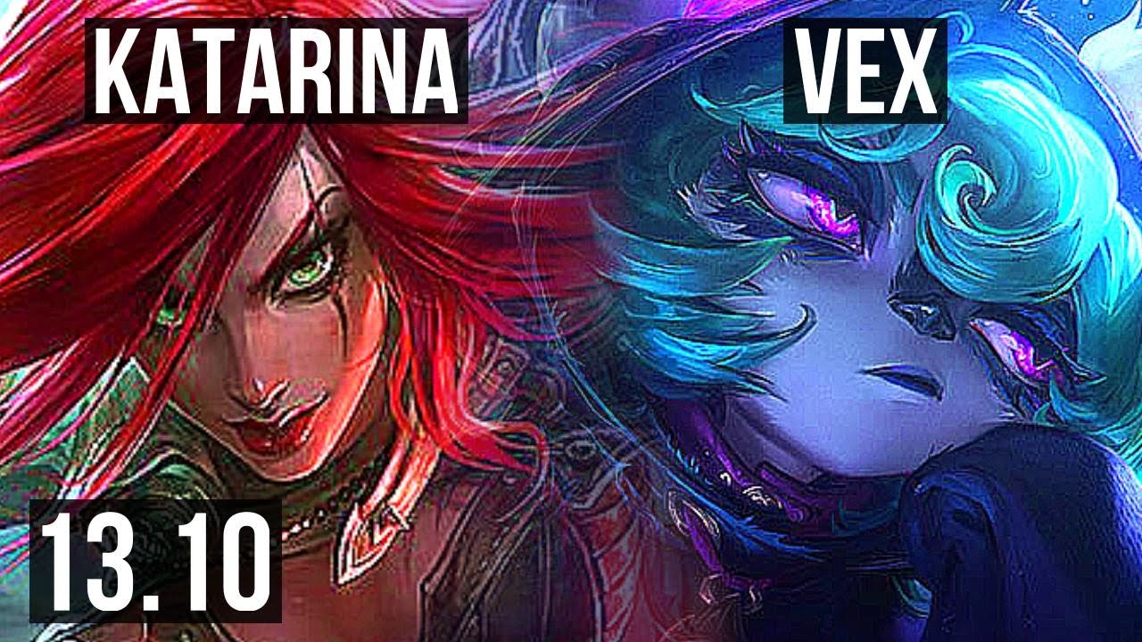 KATARINA vs VEX (MID) | 7/0/5, 1.3M mastery, Godlike | KR Master | 13.10