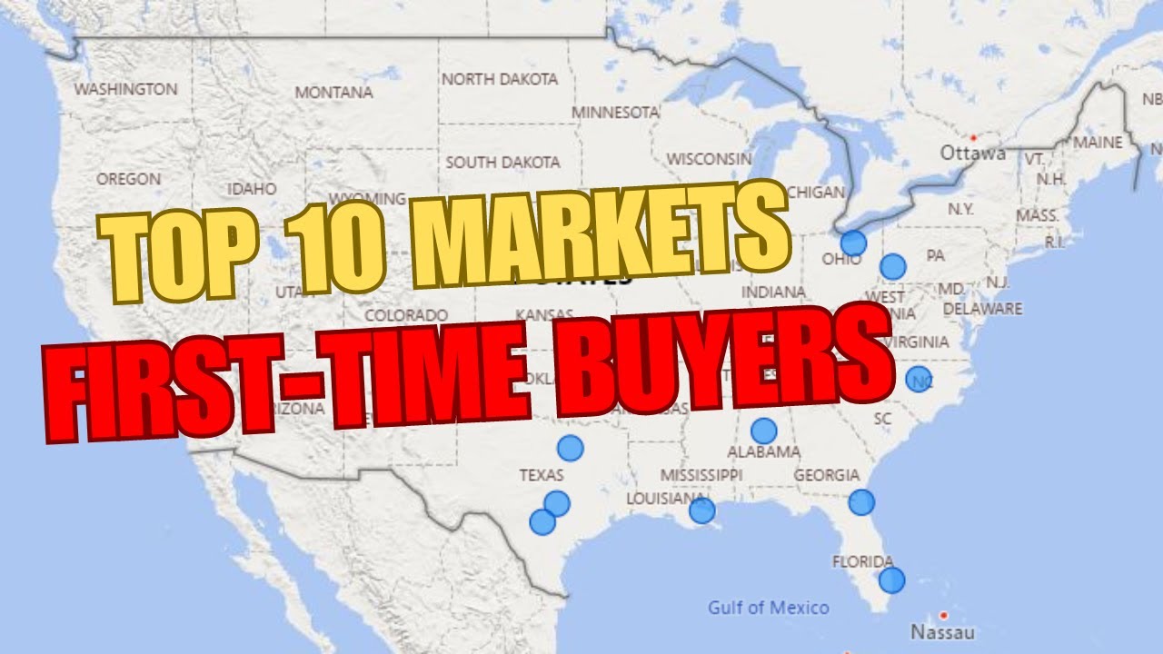 Top 10 Best Real Estate Markets for First Time Home Buyers 2024
