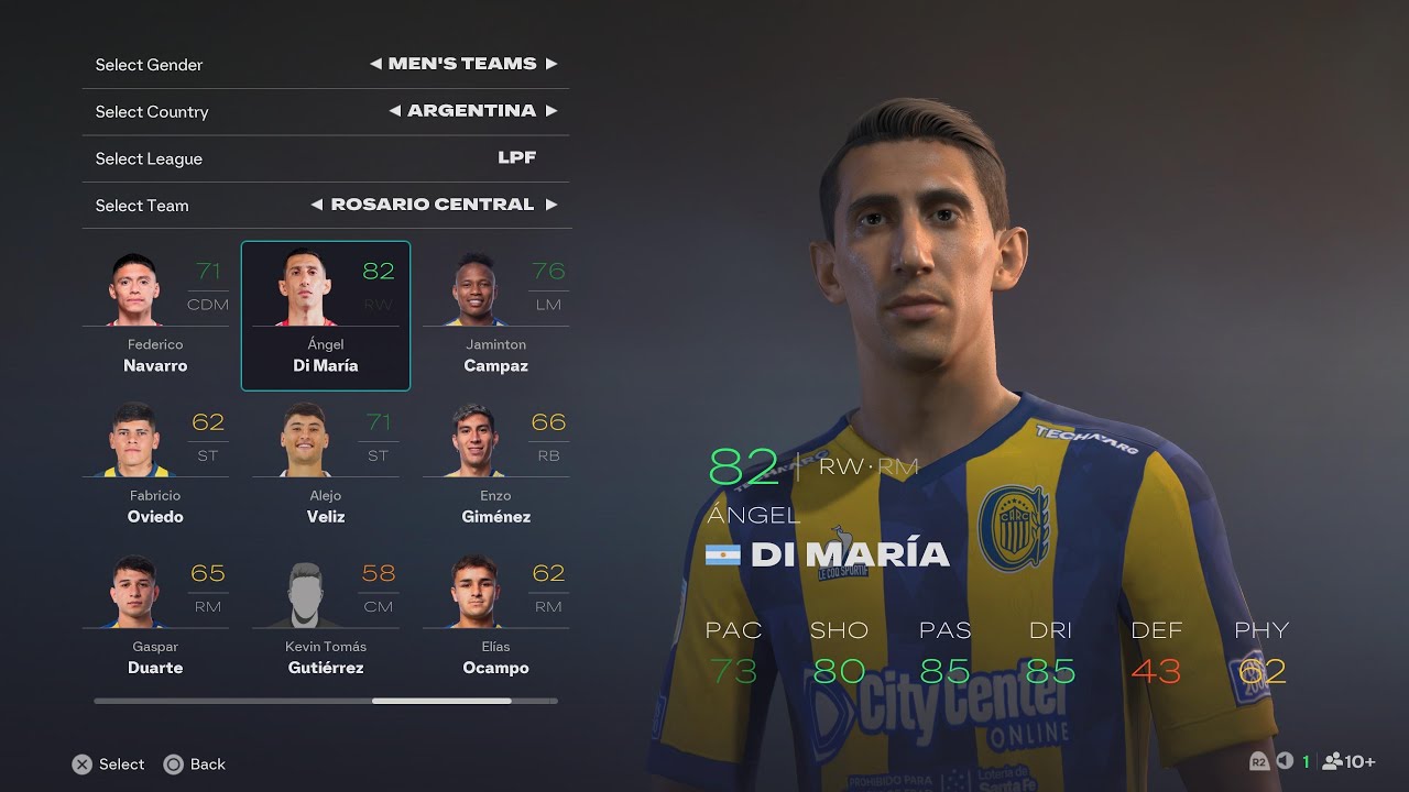 EA FC 26 Argentine Primera División Player Faces And Ratings